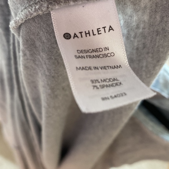Athleta Santorini Thera Dress Gray Modal Tank Dress Comfort‎ Soft Coverup Casual - Picture 6 of 6